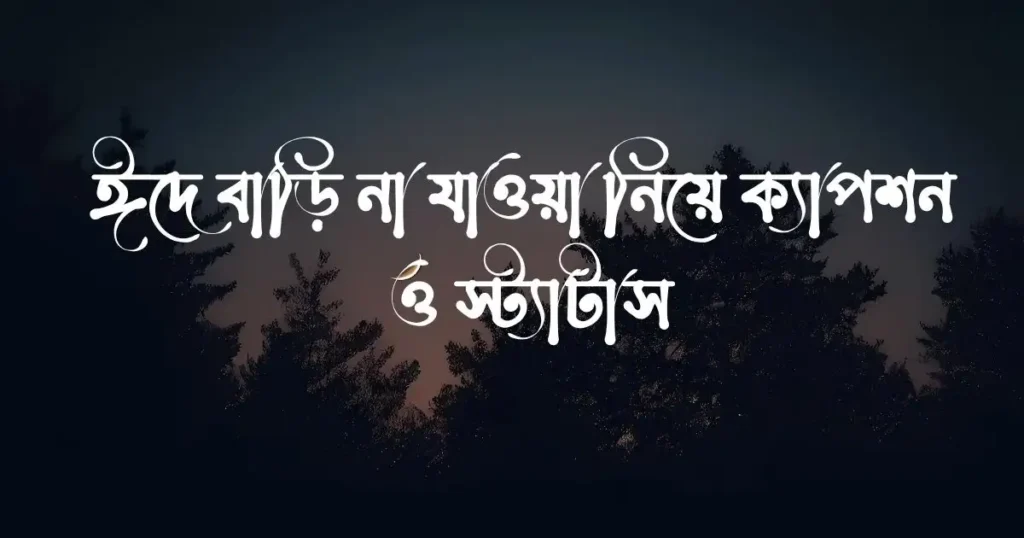 ঈদে বাড়ি না যাওয়া নিয়ে ক্যাপশন ও স্ট্যাটাস