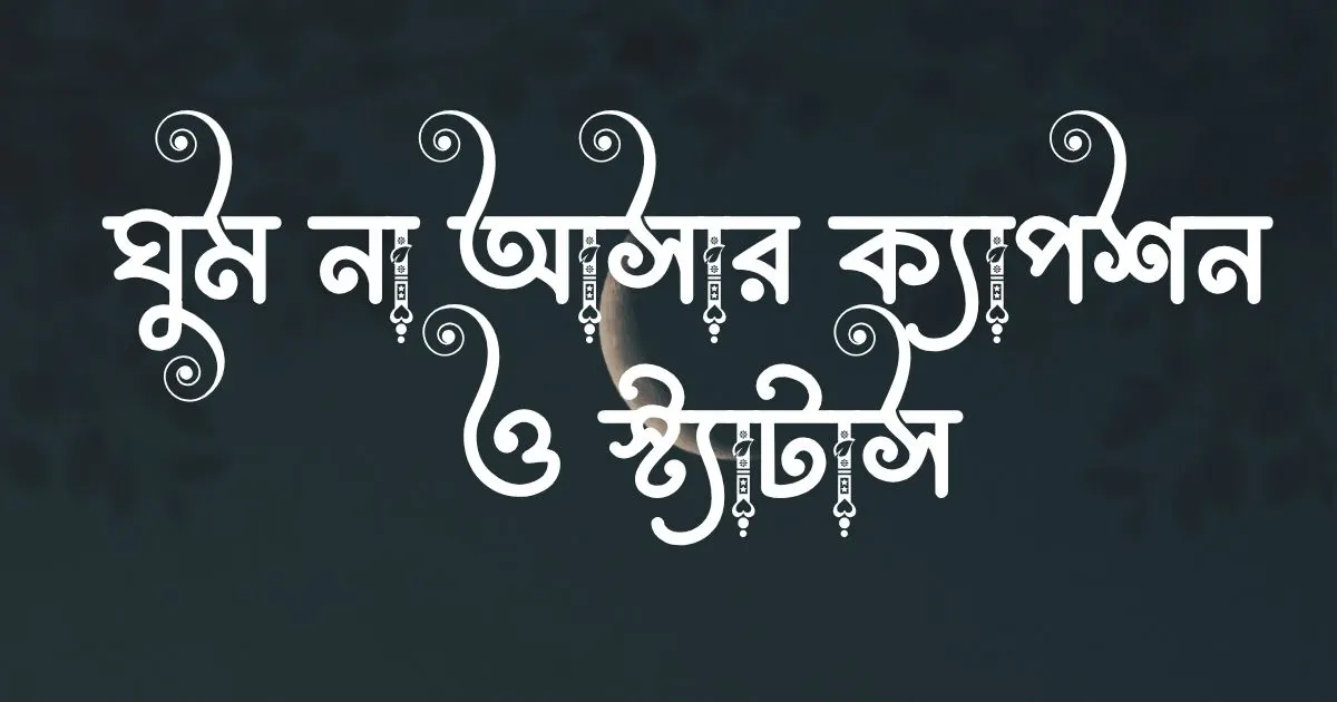 ঘুম না আসার ক্যাপশন ও স্ট্যাটাস